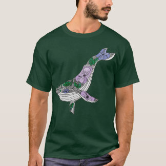Floral Whale 4 T-shirt