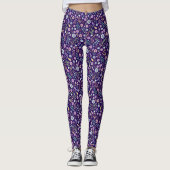 Floral Whimsical Boho Pattern Leggings (Voorkant)