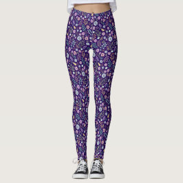 Floral Whimsical Boho Pattern Leggings