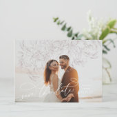 Floral Whimsical Boho Save the Date Photo Card (Staand voorkant)