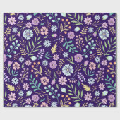 Floral Whimsical Boho Wrapping Paper, 30 x 6' Cadeaupapier (Vlak)