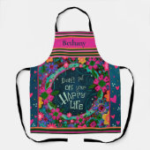 Floral Whimsical Custom Happy Life Inspirivity Schort (Voorkant)