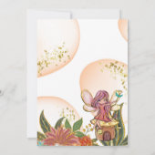 Floral Whimsical Enchanted Fairy Ladybug Deer Kaart (Achterkant)