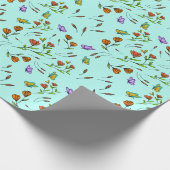 Floral Whimsical Gift Wrapping Paper Cadeaupapier (Hoek)