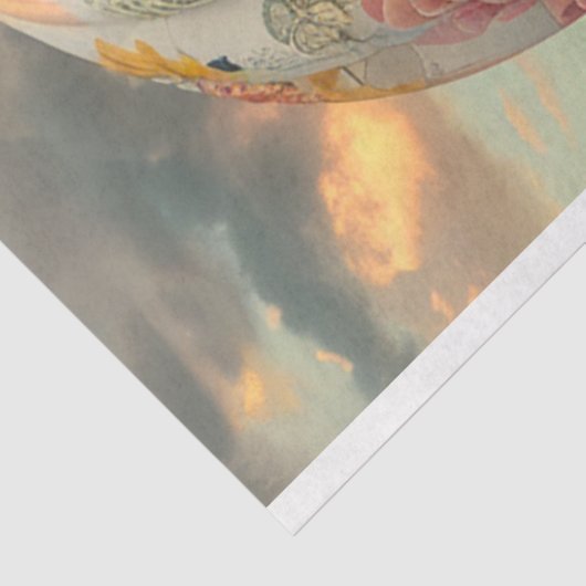 Floral Whimsical Hete Luchtballon Decoupage, Tissuepapier (Detail)