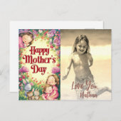 *~* Floral Whimsical Moederdag Foto AP72 Feestdagenkaart (Voorkant / Achterkant)