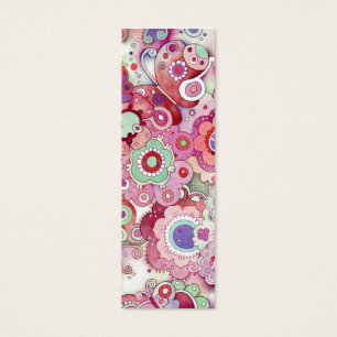 Floral Whimsy Bladwijzer Mini Visitekaartjes