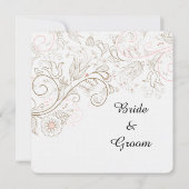 Floral Whimsy bruiloft Kaart (Achterkant)