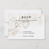 Floral Whimsy bruiloft RSVP (Voorkant)