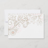 Floral Whimsy bruiloft RSVP Kaartje (Achterkant)