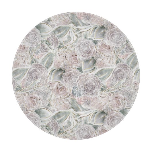 Floral Whimsy Coquette Print - Zachte vrouwelijke  Snijplank (Voorkant)