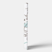 Floral Whimsy Pattern Monogram iPad Air Case (Achterkant / Rechts)