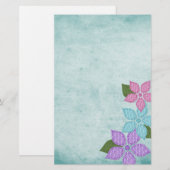 Floral Whimsy Stationery Briefpapier (Voorkant / Achterkant)