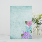 Floral Whimsy Stationery Briefpapier (Staand voorkant)