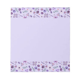 Floral Whisper Notitieblok - Zachte Lavendel Charm