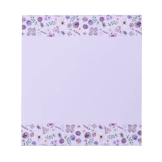 Floral Whisper Notitieblok - Zachte Lavendel Charm
