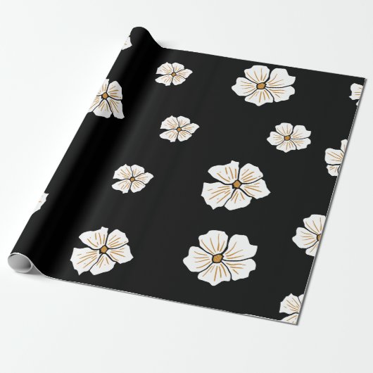 Floral Whispers: ZazzleWrapMagic Exclusieve Wraps Cadeaupapier (Uitgerold)
