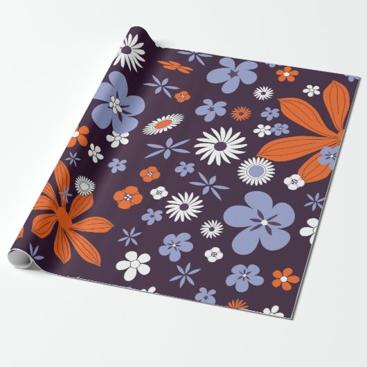 Floral Whispers: ZazzleWrapMagic Exclusieve Wraps Cadeaupapier (Uitgerold)