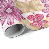 Floral Whispers: ZazzleWrapMagic Exclusieve Wraps Cadeaupapier (Rol Hoek)