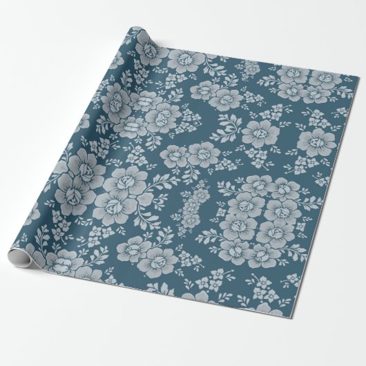Floral Whispers: ZazzleWrapMagic Exclusieve Wraps Cadeaupapier (Uitgerold)