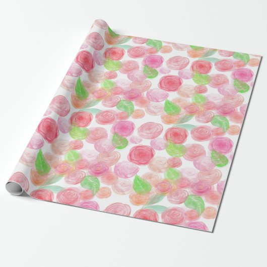Floral Whispers: ZazzleWrapMagic Exclusieve Wraps Cadeaupapier (Uitgerold)