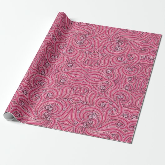 Floral Whispers: ZazzleWrapMagic Exclusieve Wraps Cadeaupapier (Uitgerold)