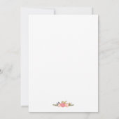 Floral White Antler Boho Chic Vrijgezellenfeest Kaart (Achterkant)