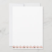 Floral White Antler Etnische Boho Decor Wedding Kaart (Achterkant)