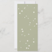 Floral White Blossom Gold Script Weddenschap Kaart (Achterkant)