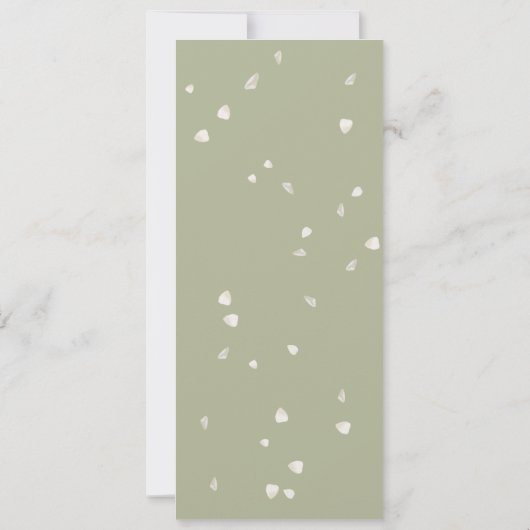 Floral White Blossom Gold Script Weddenschap Kaart (Achterkant)