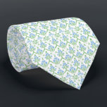 Floral white blue green neck tie stropdas<br><div class="desc">elegant watercolor pattern tie</div>