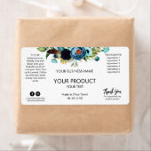 Floral White Blue Product Labels (Insitu)