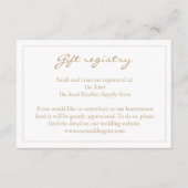 Floral White & Blue Wedding Gift Registry Informatiekaartje (Voorkant)
