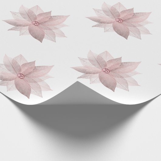 Floral White Bridal Graduatio Birthday 16th White Cadeaupapier (Hoek)