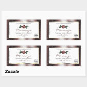Floral White Burgundy Glitter Product Labels Logo (Vel)