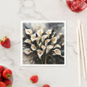 Floral White Calla Lily Servet (Insitu)