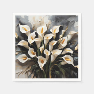 Floral White Calla Lily Servet
