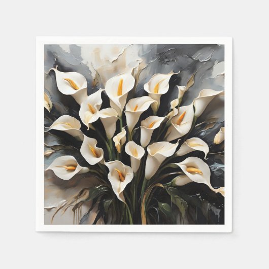 Floral White Calla Lily Servet (Voorkant)