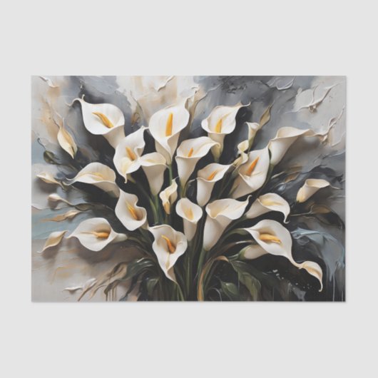 Floral White Calla Lily Tissuepapier (Voorkant)