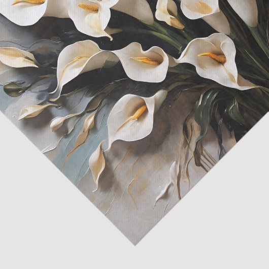 Floral White Calla Lily Tissuepapier (Detail)
