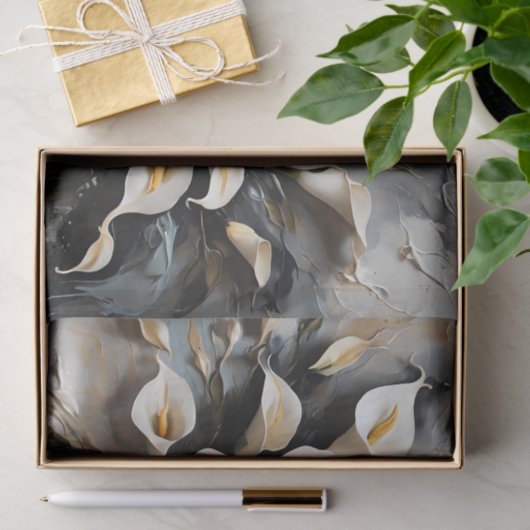 Floral White Calla Lily Tissuepapier (Geschenk)
