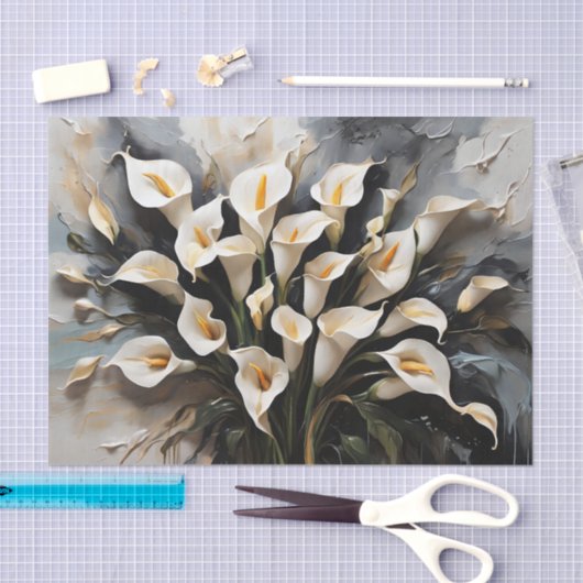 Floral White Calla Lily Tissuepapier (Craft)