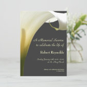 Floral White Calla Memorial Begrafenisdienst Kaart (Staand voorkant)
