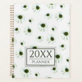 Floral White Cream Echinacea Pattern 2026 Planner (Voorkant)