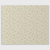 Floral White Daisies , Frans land Cream Cadeaupapier (Vlak)