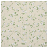 Floral White Daisies , Frans land Cream Stof (Swatch)