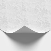  Floral White Damask Wedding Design Cadeaupapier (Hoek)