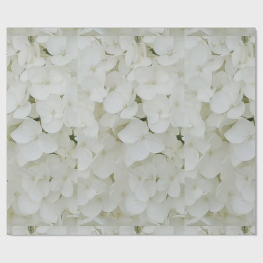 Floral White Elegant Blossom Cadeaupapier (Vlak)