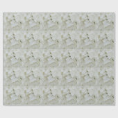 Floral White Elegant Blossom Cadeaupapier (Vlak)