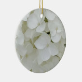 Floral White Elegant Blossom Keramisch Ornament (Rechts)